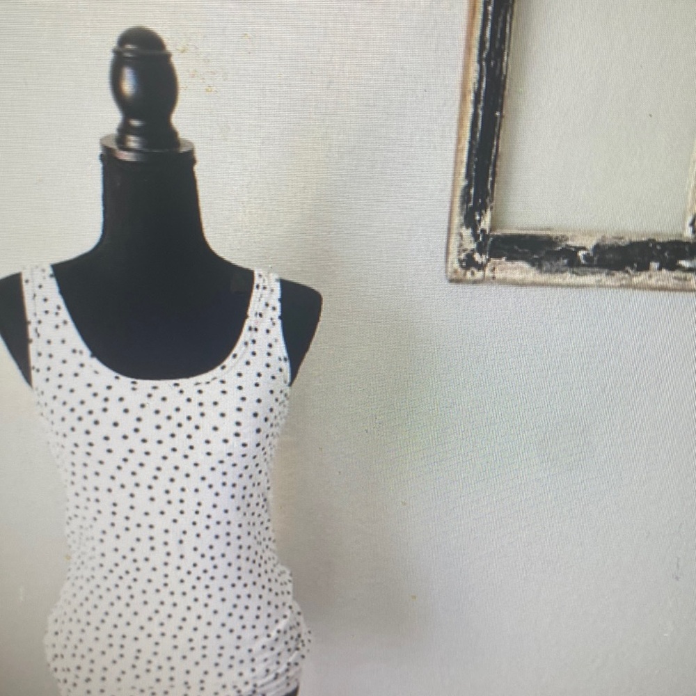 a new day Polka Dot Stretch Smooth Tank Top Size Large